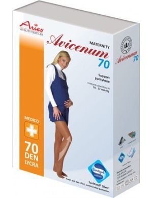 Колготы Aries Avicenum для беременных, закрытый носок, бежевый, 70 ден, 2