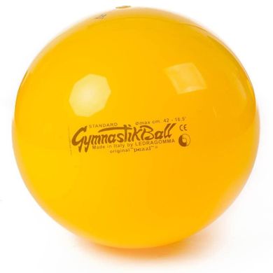 Мяч Gymnastik Ball LEDRAGOMMA Standard, диам. 42 см, желтый