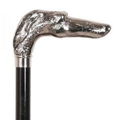 Тростина Artes, рукоятка у вигляді голови собаки, срібляста Garcia 605