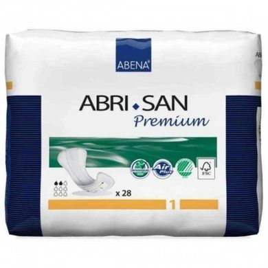 Урологічні прокладки Abri-San Premium -1, 10x22см, 200мл, 28 шт., ABENA, 9253