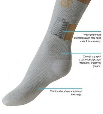 Носки Solidea Active Power Unisex, закрытый носок, белый, 3-L