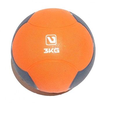 Медбол LiveUp Medicine Ball, діам. 21,6 см, сіро-жовтогарячий