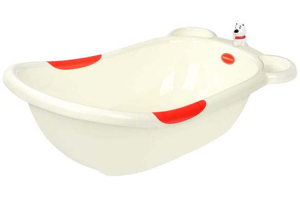 Дитяча ванна зі зливом Same Toy BabaMama, білий з червоним
