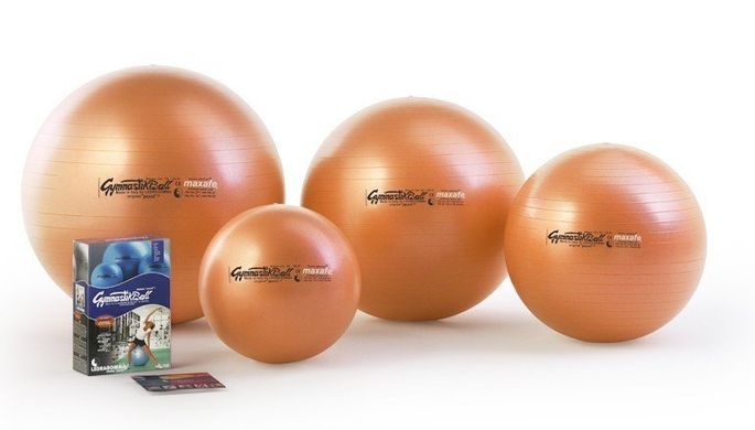 М'яч Gymnastik Ball LEDRAGOMMA Maxafe, діам. 75 см, помаранчевий