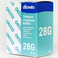 Ланцеты стерильные diawin, 100 шт., dw-1