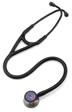 Стетоскоп Littmann Cardiology IV, чорний із головкою кольору веселка, мод. 6165