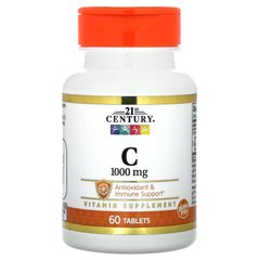 21st Century, витамин C, 1000 мг, 60 таблеток, CEN-28013