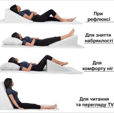 Подушка ортопедическая Клин при рефлюксе 58х58х29см Olvi J2540, белая