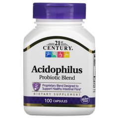 21st Century, Смесь пробиотиков Acidophilus, 100 капсул, CEN-21339