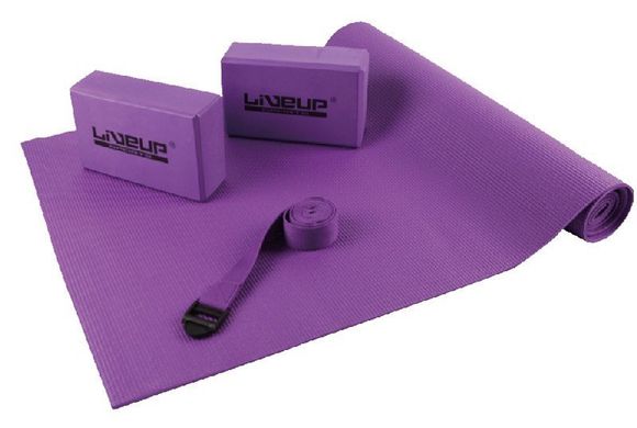 Набір для йоги LiveUp Yoga Set, фіолетовий