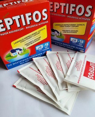 Біопрепарат для вигрібних ям Septifos 2 пачки по 648 гр (18 пакетиків), SPG-8