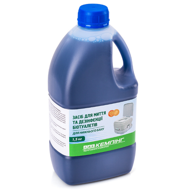 Жидкость КЕМПИНГ для биотуалетов дезодорирующая для нижнего бака, 1,6 л