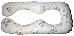 Наволочка Лежебока на подушку для беременных "Восьмёрка" с рисунком «Звёздочки на светлом»