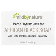 Mild By Nature, африканское черное кусковое мыло, с овсом и подорожником, 141 г, MBN-01707