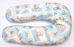 Подушка для беременных и кормления ОП-15 OLVI с рисунком "Мишка на голубом"