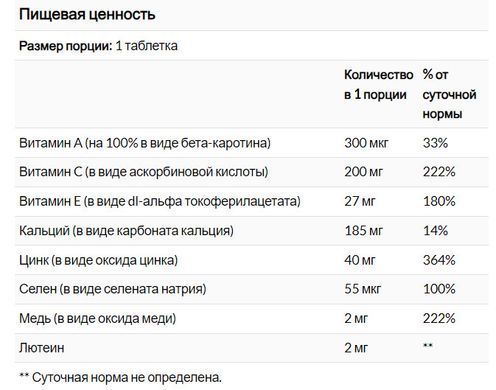 21st Century, добавка для здоровья глаз, лютеин и антиоксиданты, 60 таблеток, CEN-27452