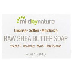 Mild By Nature, кусковое мыло с сырым маслом ши, с витамином E, розмарином, миррой и ладаном, 141 г, MBN-01738