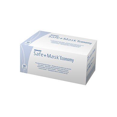 Маска захисна медична Medicom Safe+Mask Economy на резинках, 200 шт.