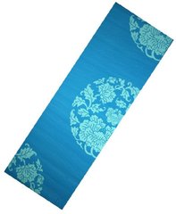 Килимок для йоги LiveUp PVC Yoga Mat with print, синій