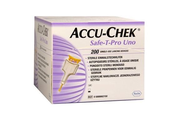 Одноразовий пристрій для проколювання Accu-Chek Safe-T-Pro Uno 200 шт.