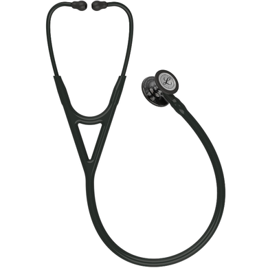 Стетоскоп Littmann Cardiology IV, чорний із дзеркальною головкою димчастого кольору на чорній ніжці, мод. 6232