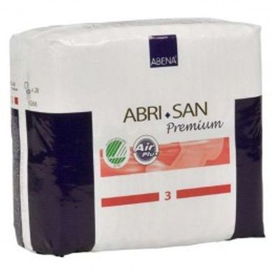 Урологические прокладки Abri-San Premium -3, 11x33см, 500мл, 28 шт., ABENA, 9266