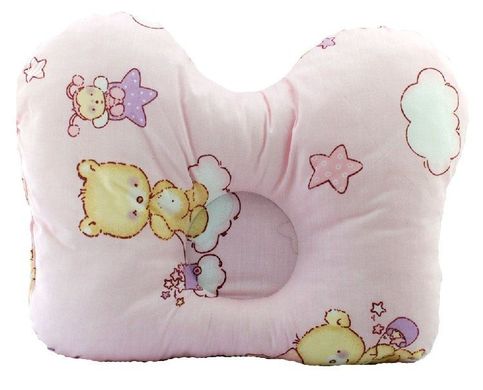 Подушка ортопедична для немовлят (метелик) ОП-2 J2302 OLVI з малюнком «Зірочки на рожевому»
