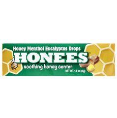 Honees, льодяники з медом, ментолом та евкаліптом, 9 шт., 45 г, HNS-06524