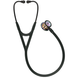 Стетоскоп Littmann Cardiology IV, чорний із дзеркальною головкою кольору веселки на димчастій ніжці, мод. 6240