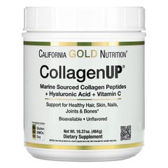 Морской коллаген с гиалуроновой ксилотой и витамином С California Gold Nutrition Collagen UP, 464 г.