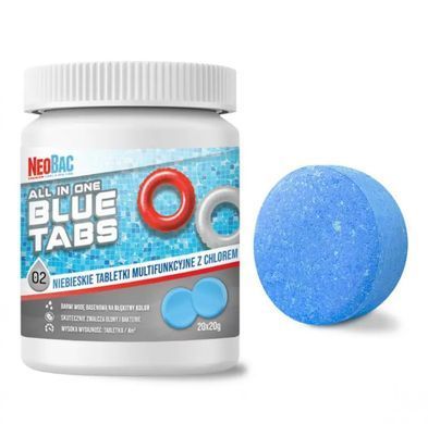 NeoBac BLUE TABS багатофункціональні таблетки для басейну 20 шт., НеоБас20