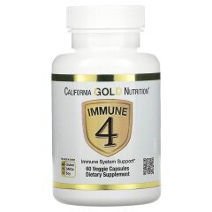 Immune 4, средство для укрепления иммунитета, California Gold Nutrition, (60 капсул)
