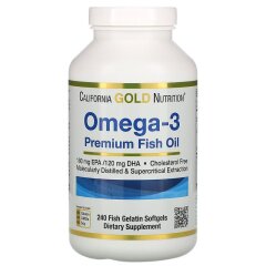 Жирные кислоты Омега-3, California Gold Nutrition, (240 капсул)