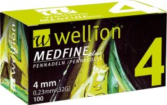 Иголки для инсулиновых шприц-ручек Wellion 4мм №100