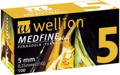 Иголки для инсулиновых шприц-ручек Wellion 5мм №100