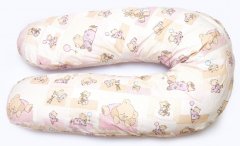 Подушка для беременных и кормления ОП-15 OLVI с рисунком "Мишка на розовом"